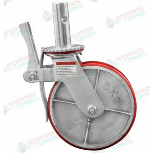 Rodaja Poliuretano Rojo 8”x2” (RW8X2)